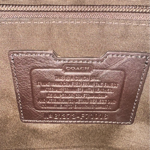 Coach Dark Brown Expandable Leather Briefcase - Picture 9 of 16